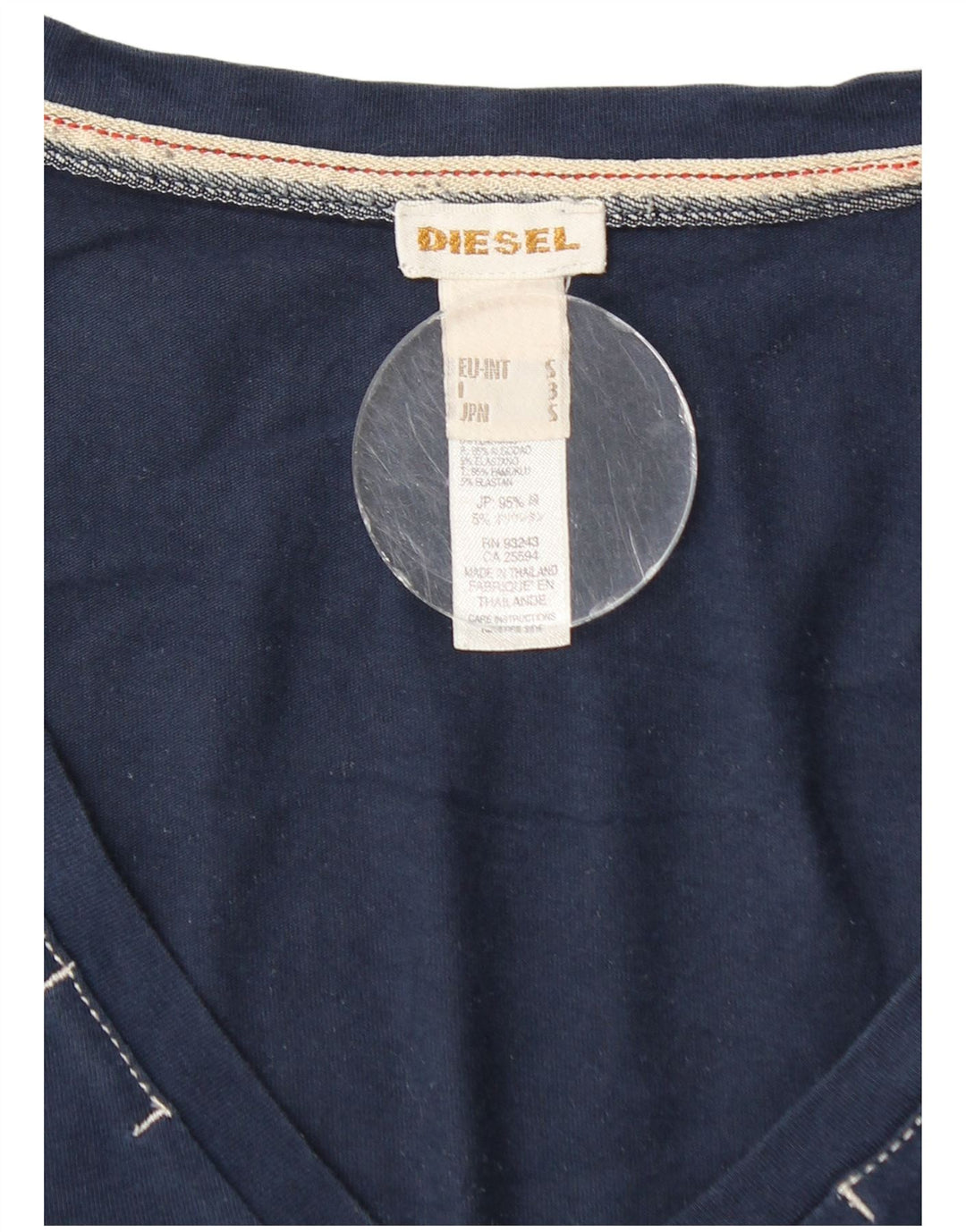 Tricou pentru bărbați Diesel Top mic din bumbac bleumarin