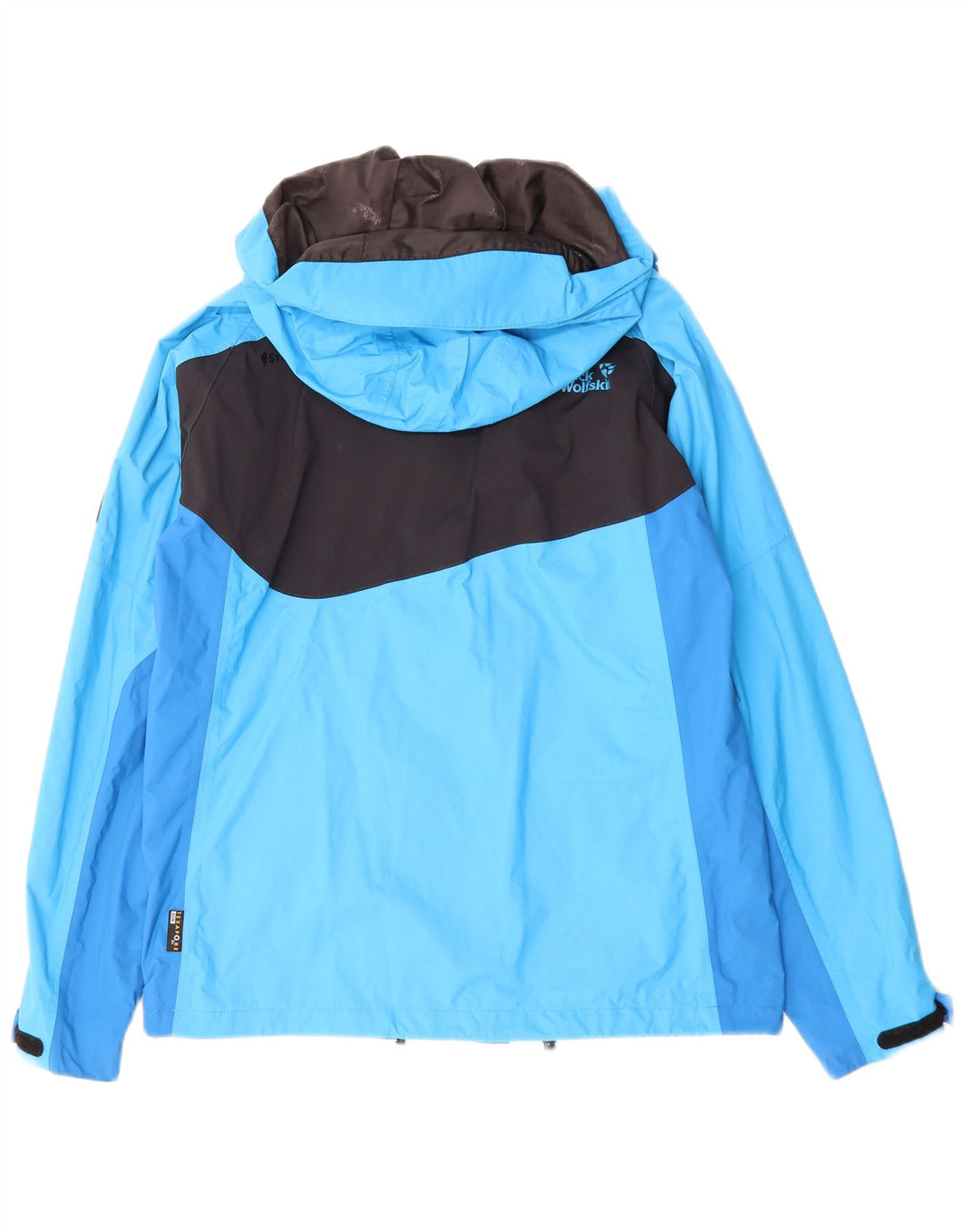 Jack Wolfskin Jachetă de ploaie cu glugă pentru bărbați UK 34 Small Blue Colorblock