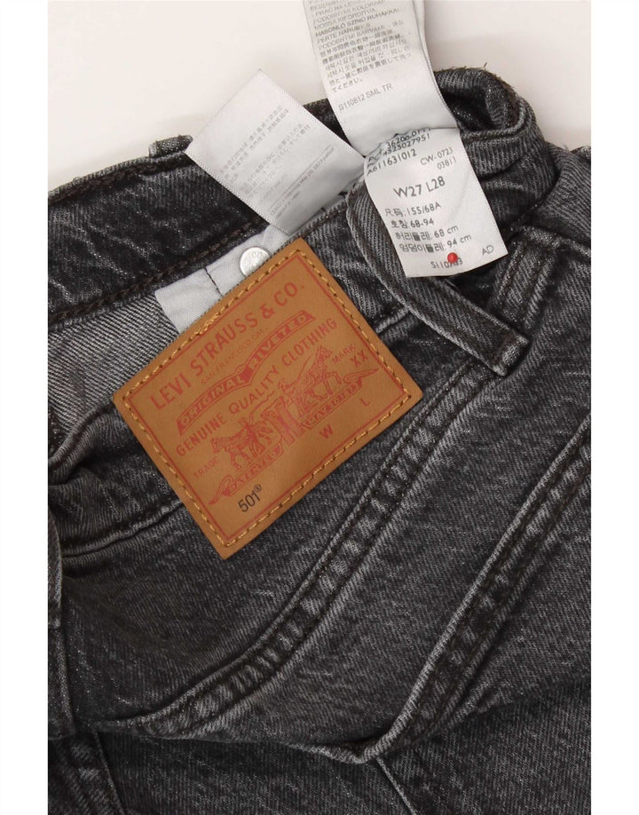 Blugi drepti pentru bărbați Levi's 501 W27 L28 bumbac gri