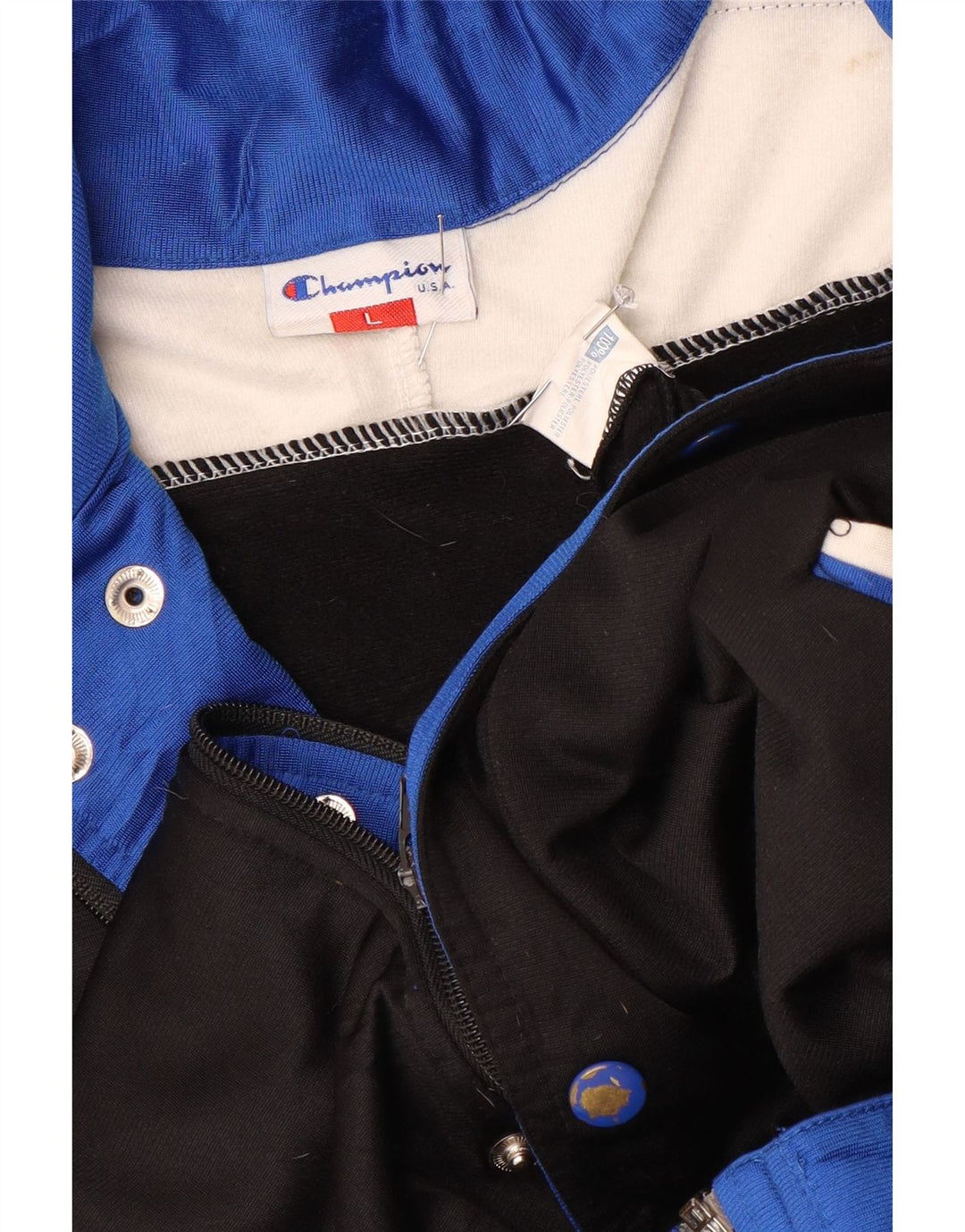 Jachetă de trening cu grafică Champion pentru bărbați, mare, neagră