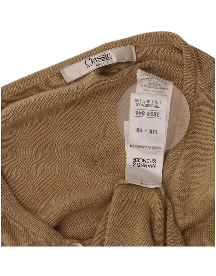 Pulover cardigan pentru femei Marks & Spencer UK 10 Mic Bej Acrilic