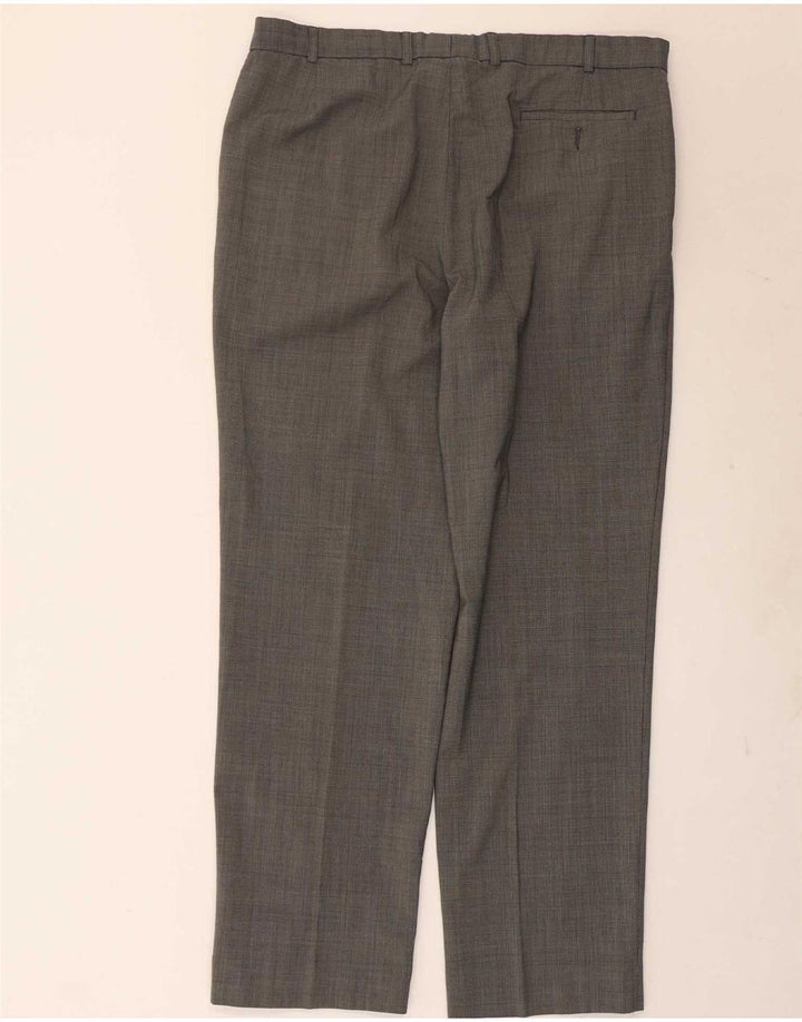 Pantaloni de costum pentru bărbați Marks & Spencer L40 L33 Poliester negru