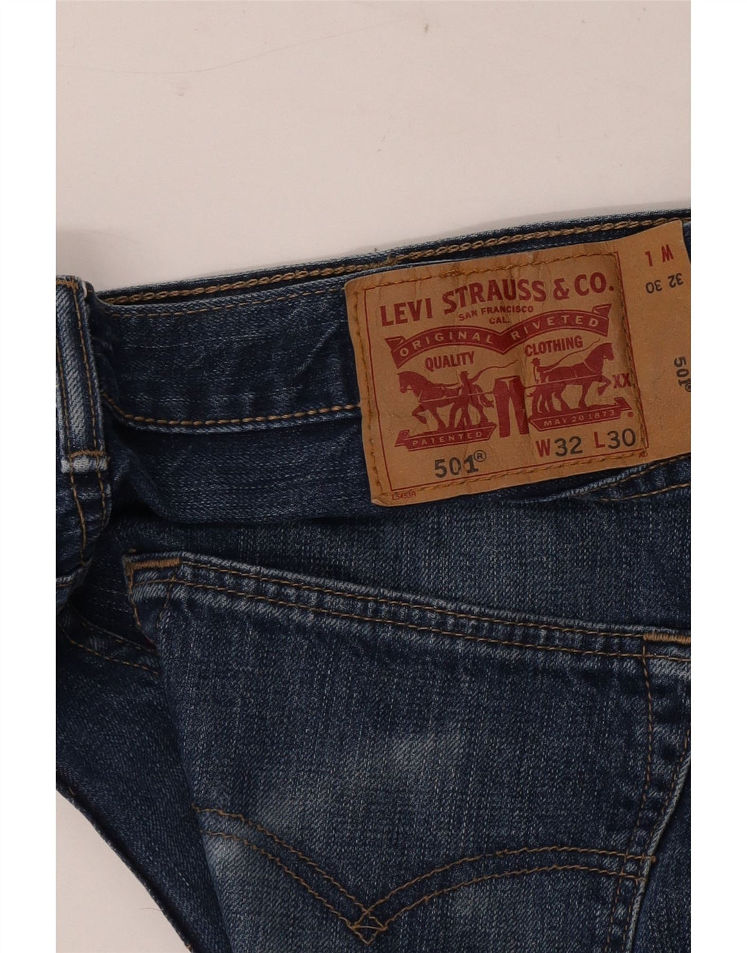 Blugi drepti pentru bărbați Levi's 501 W32 L30 albastru