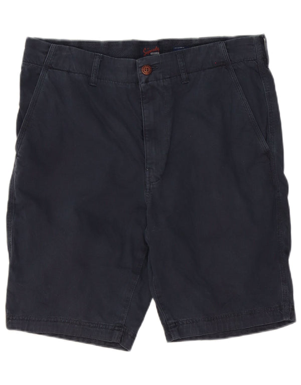 Pantaloni scurți chino pentru bărbați Superdry W32, bumbac, albastru bleumarin mediu
