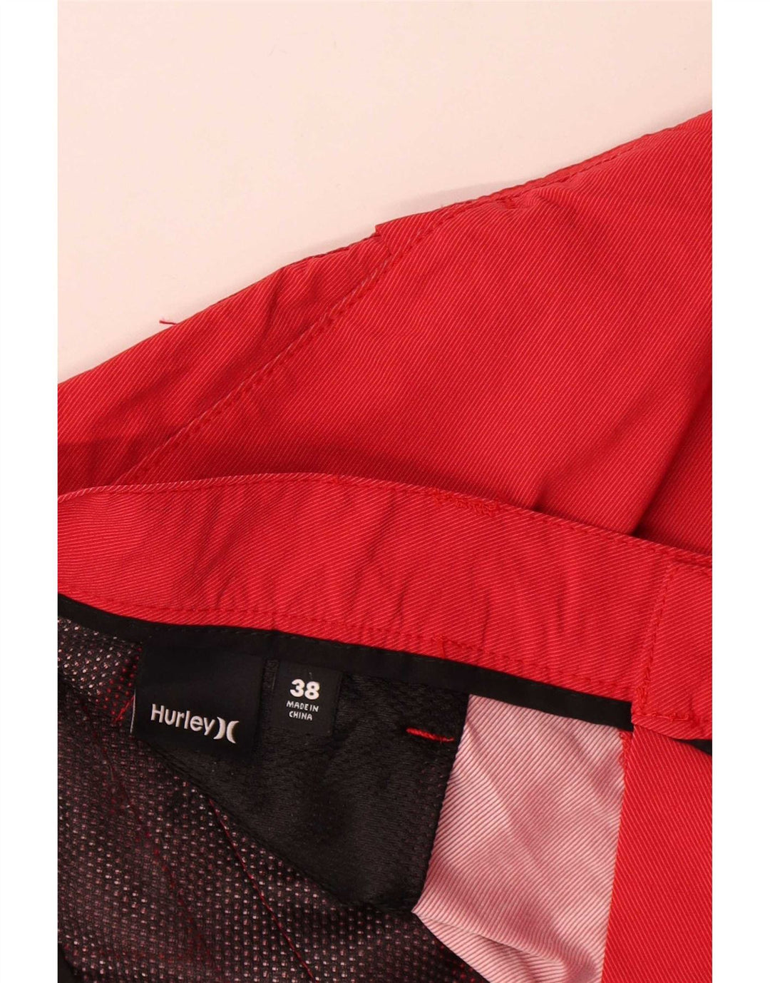Pantaloni scurți chino Hurley pentru bărbați W38 XL poliester roșu