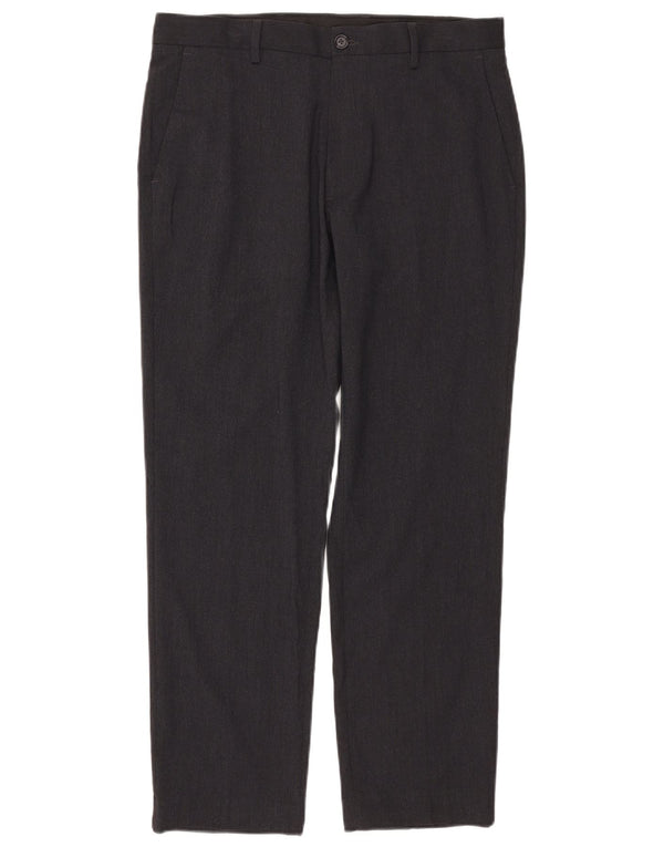 Marks & Spencer Pantaloni croiți pentru costum pentru bărbați L34 L29 Gri Poliester