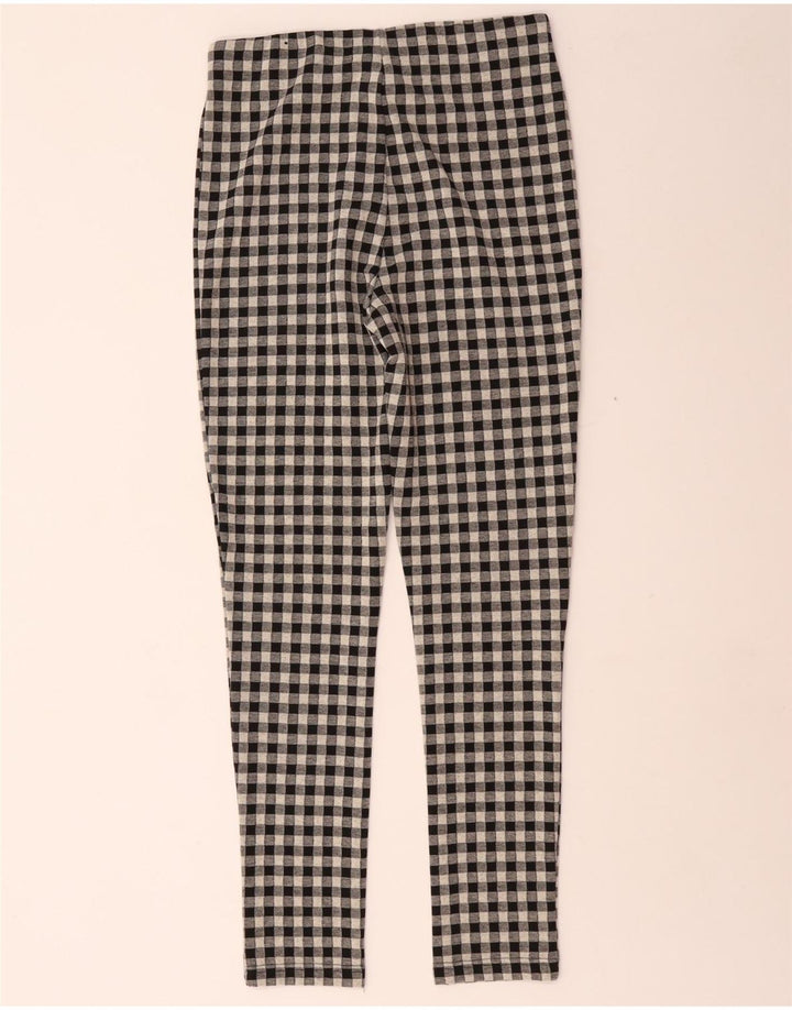 Pantaloni skinny casual pentru femei Zara Mediu L28 L29 Poliester vichy negru