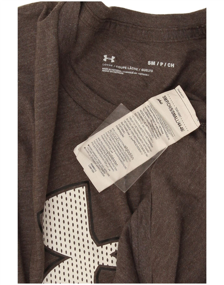 Tricou grafic Under Armour pentru bărbați Top mic din bumbac gri