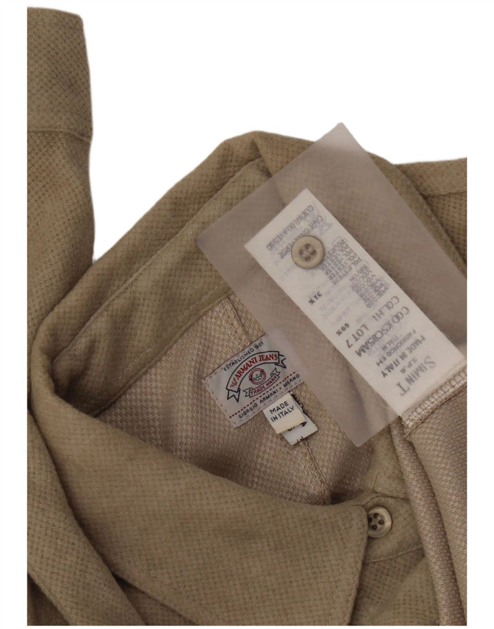 Cămașă Armani Jeans pentru femei UK 10 Small Beige Viscose