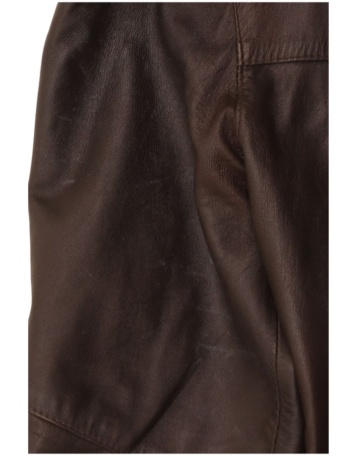 Geaca de piele vintage pentru femei IT 42 piele maro medie