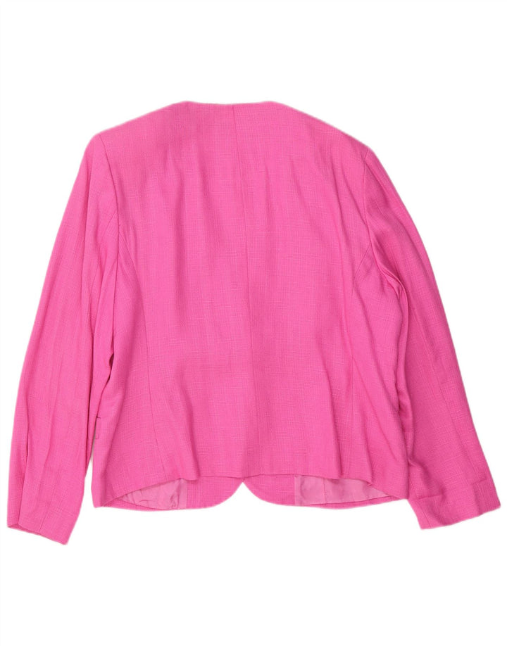 Sacou pentru femei Luisa Spagnoli, cu 2 nasturi, IT 48 XL, acetat roz