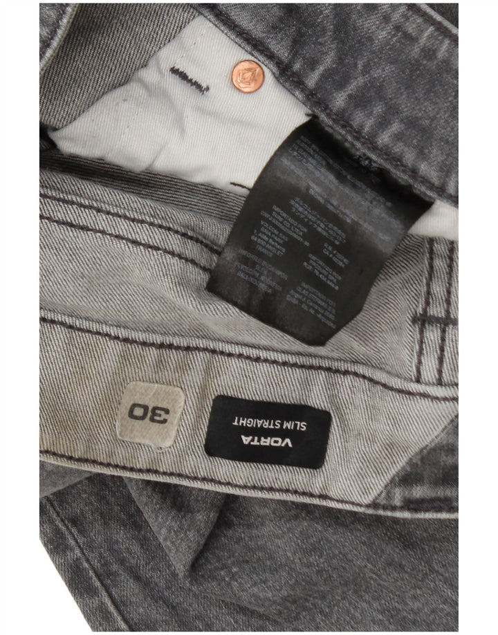 Blugi drepti pentru bărbați Volcom Vorta Slim W30 L30 bumbac gri