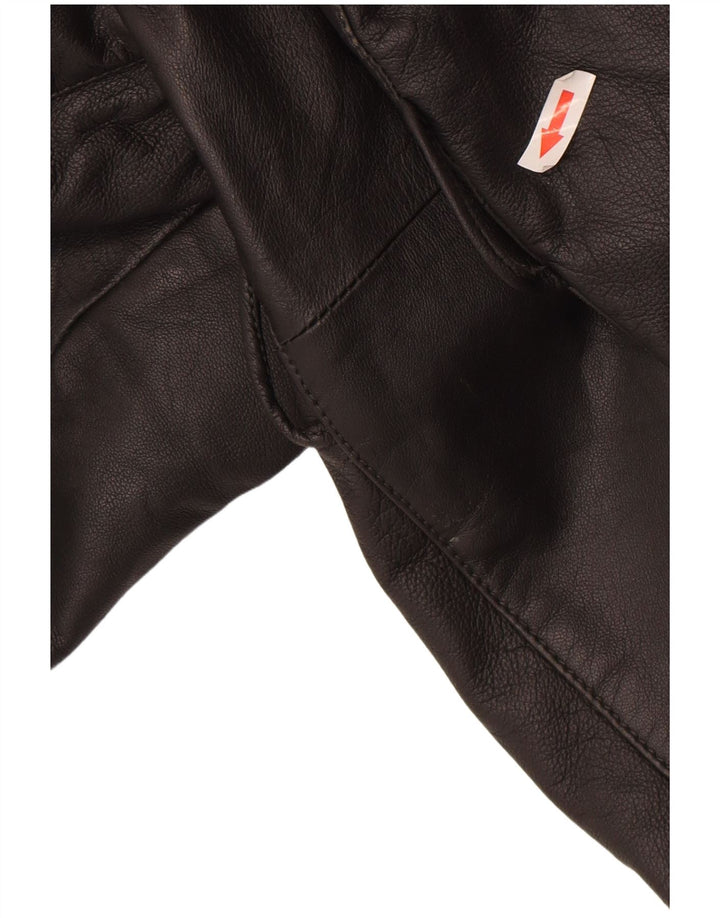Jachetă din piele vintage pentru bărbați IT 56 3XL din piele neagră