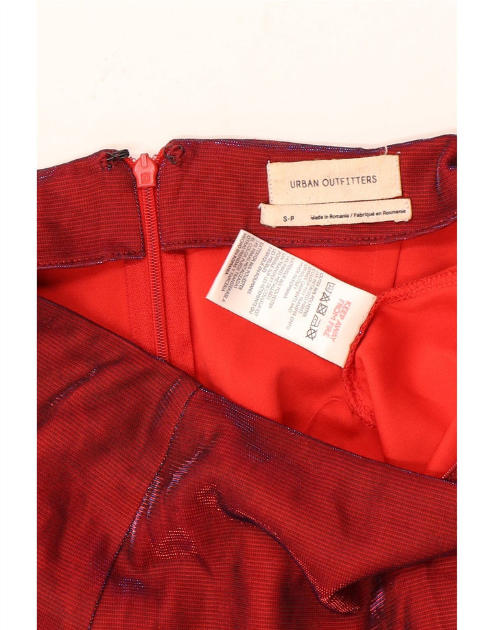 URBAN OUTFITTERS Fusta mini pentru femei Mic W28 Maroon Poliester