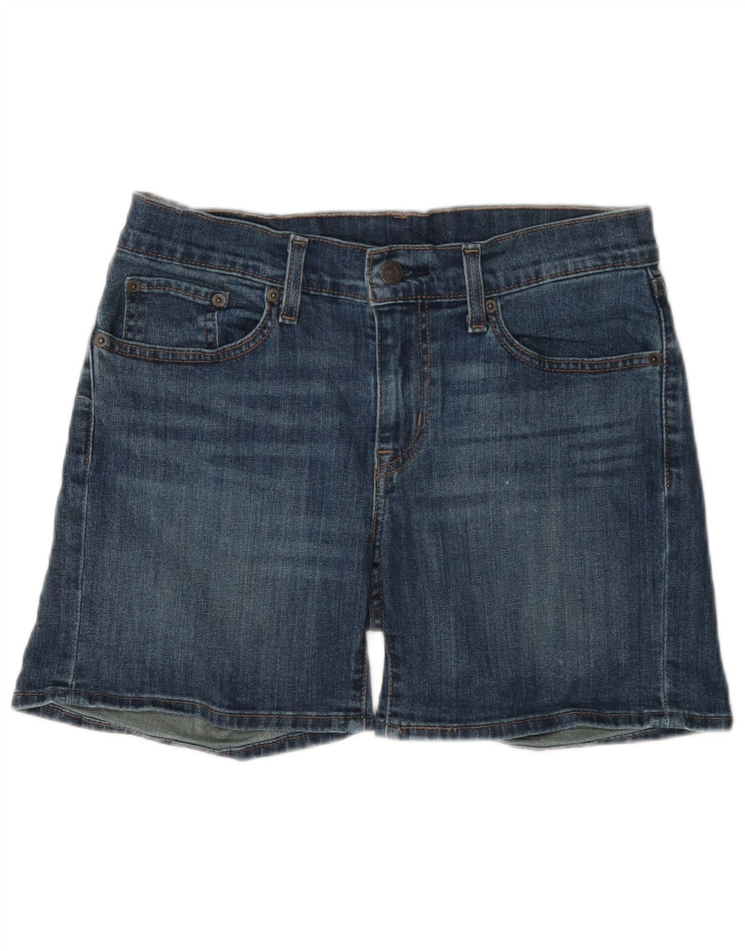 Pantaloni scurți din blugi Levi's W28, bumbac albastru mediu