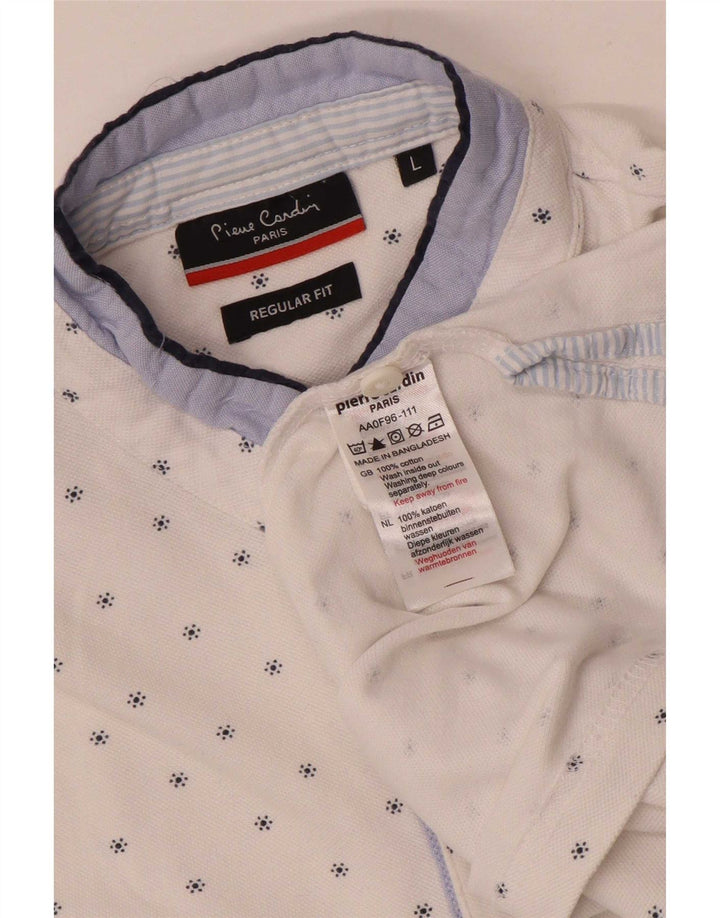 Cămașă polo Pierre Cardin pentru bărbați, alb, mare