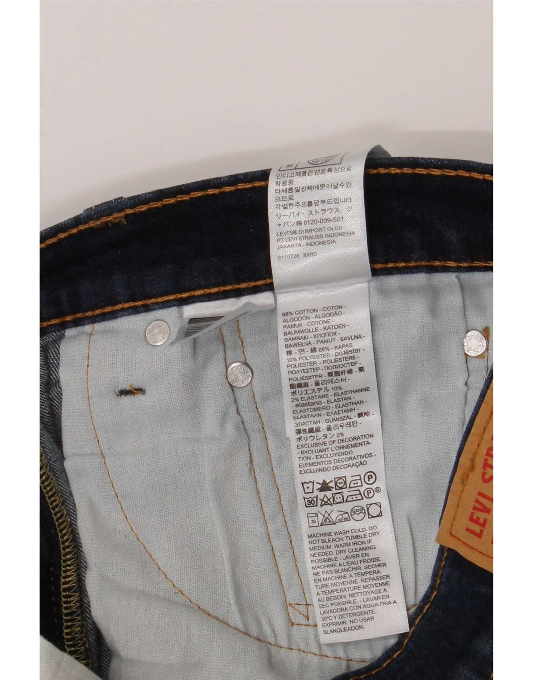 Blugi pentru bărbați Levi's 511 Slim W33 L30 Bumbac bleumarin