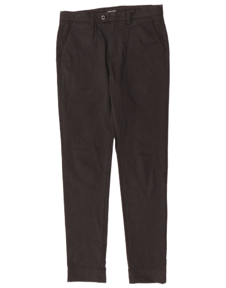Jack & Jones Pantaloni subțiri pentru bărbați L30 L32 Poliester cu picioare de hâine gri