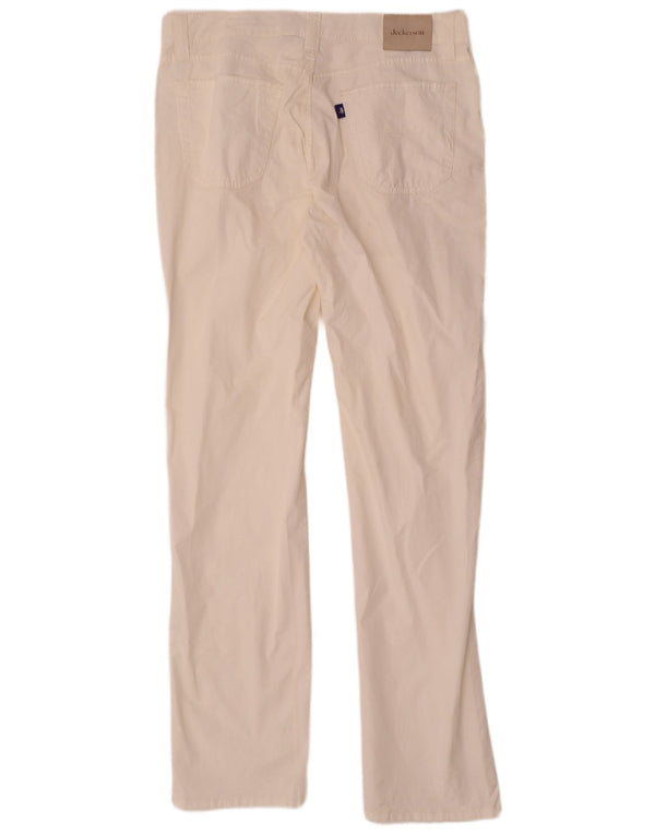 Pantaloni casual drepti pentru bărbați Jeckerson W36 L36 bumbac alb