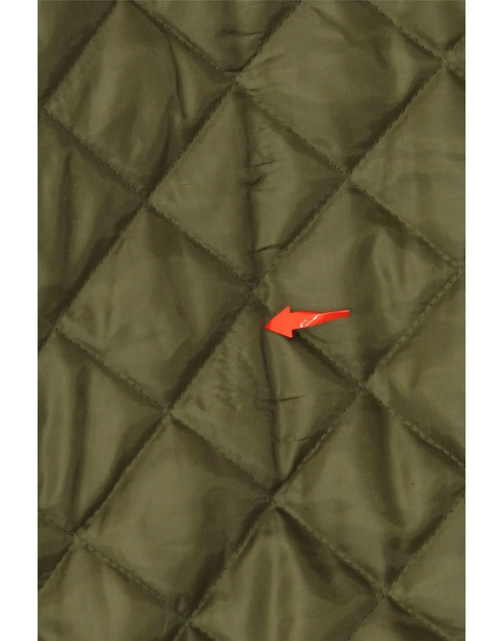 Jachetă matlasată pentru bărbați VINTAGE UK 42 XL Kaki Poliester