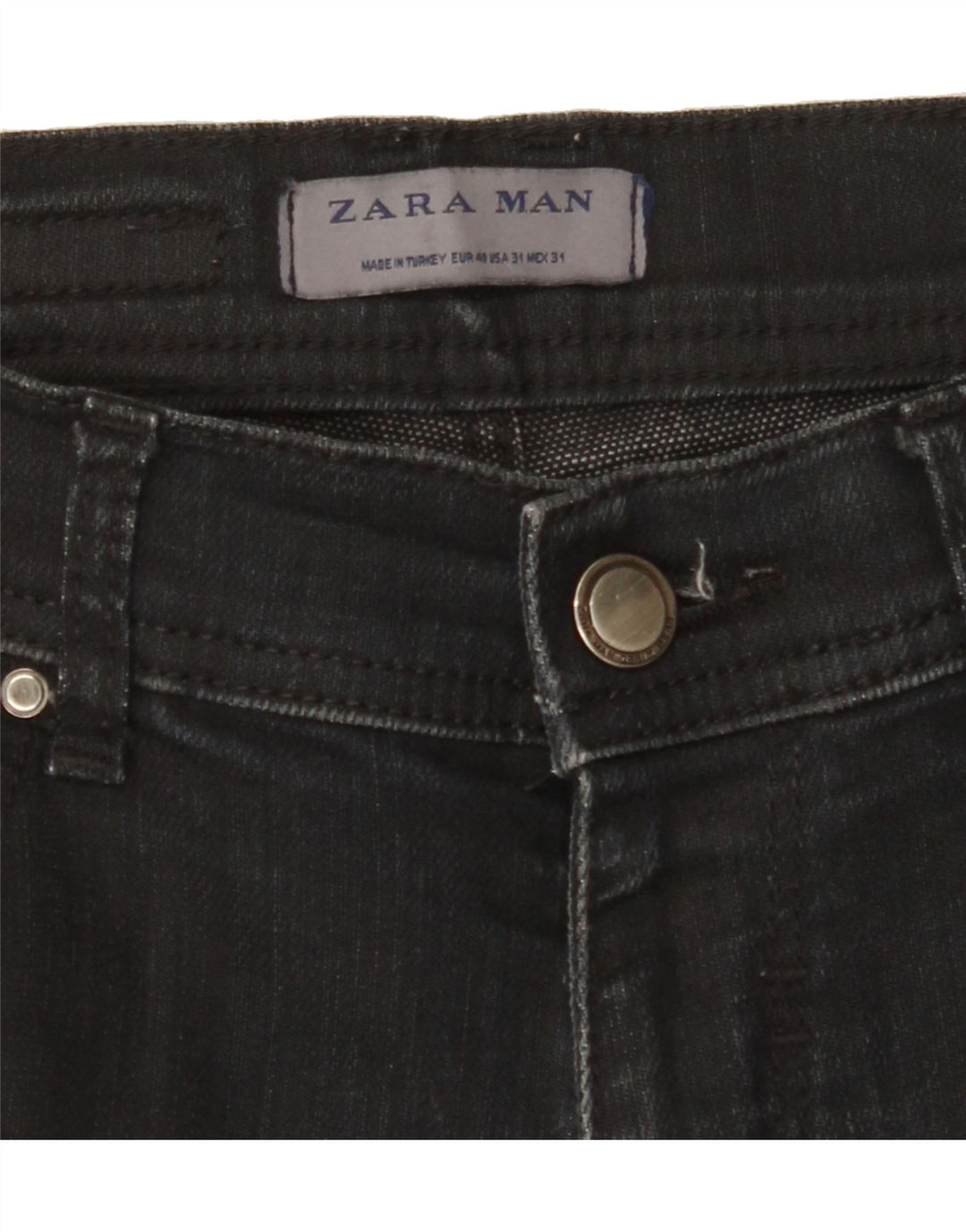 ZARA Mens Slim Jeans EU 40 Medium W31 L31 Black Vintage Zara and Second-Hand Zara from Messina Hembry 