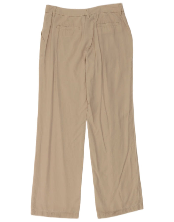 Pantaloni chino pentru femei cu picioare largi Armani IT 42 Medium W32 L31 Bej Lyocell