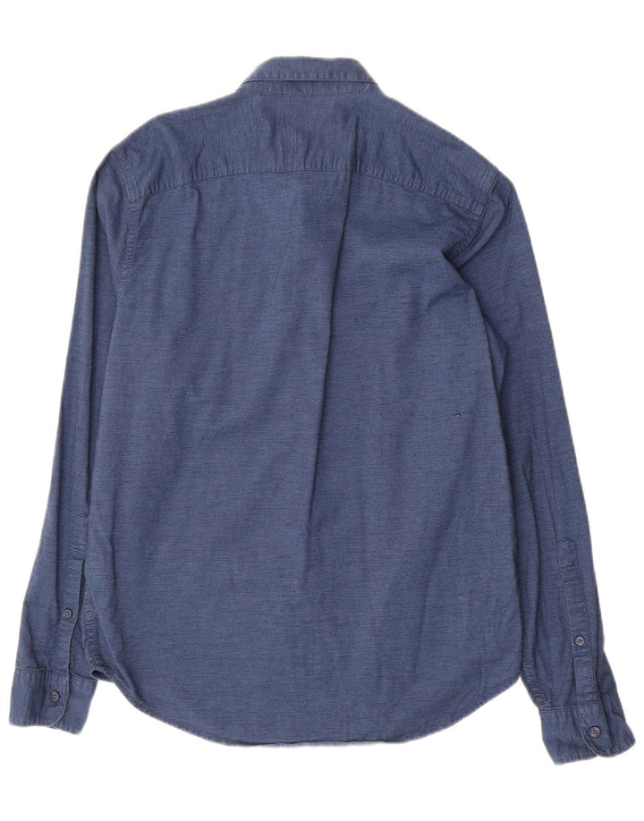Cămașă Hollister pentru bărbați Slim Fit Bumbac mediu albastru bleumarin