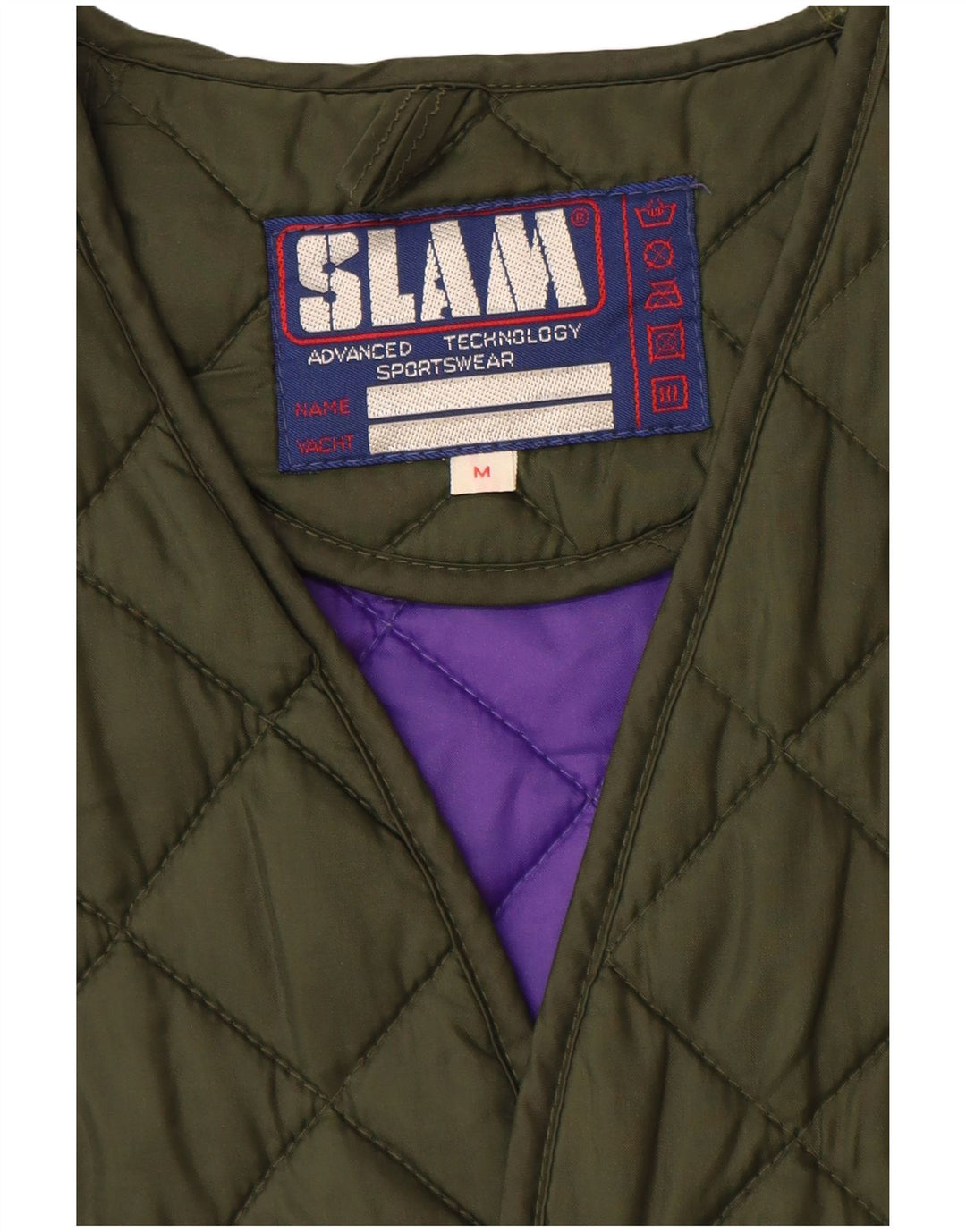 SLAM Gilet matlasat pentru bărbați UK 38 Medium Khaki Nylon