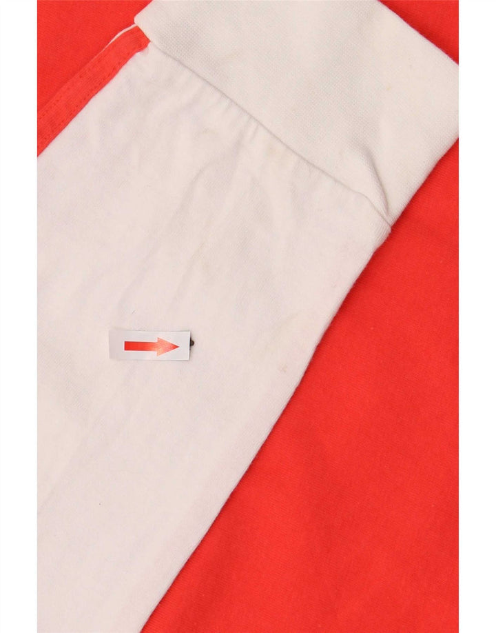 Top pentru bărbați Adidas cu mânecă lungă, roșu mediu, bumbac color bloc