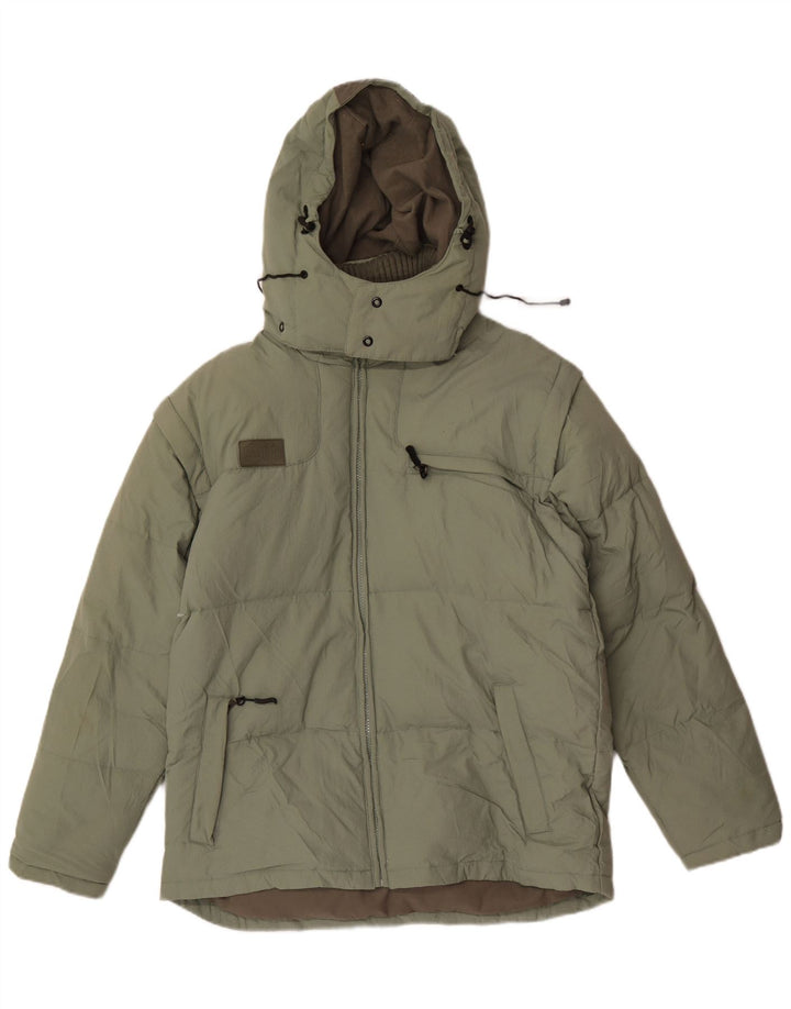 Jachetă căptușită cu glugă Fila pentru bărbați UK 36 Poliester verde mic