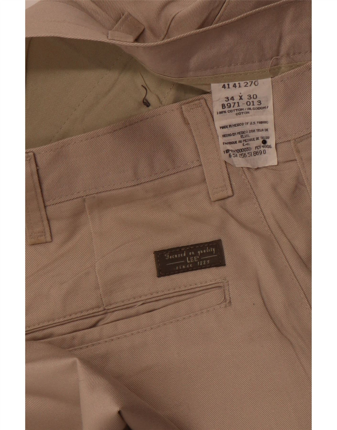 Pantaloni chino pentru bărbați LEE L34 L30, bumbac bej