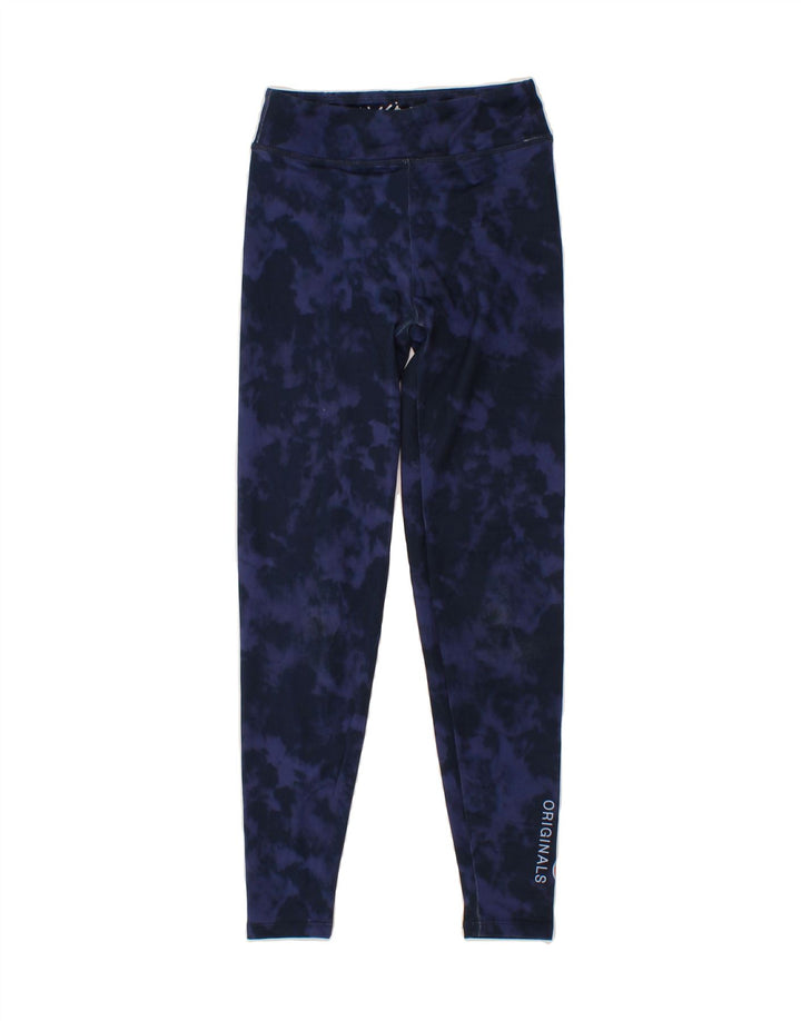 MOSSIMO Womens Graphic Leggings US 8 Medium Navy Blue Tie Dye Vintage Mossimo and Second-Hand Mossimo from Messina Hembry 