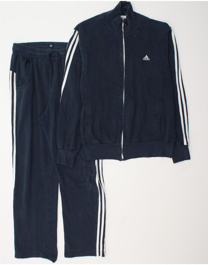Trening complet Adidas pentru bărbați Marea Britanie 38/40 Bumbac, albastru bleumarin mediu