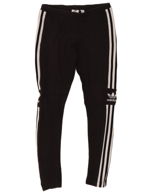 Leggings cu grafic pentru femei Adidas UK 10 Sporturi mici din bumbac negru