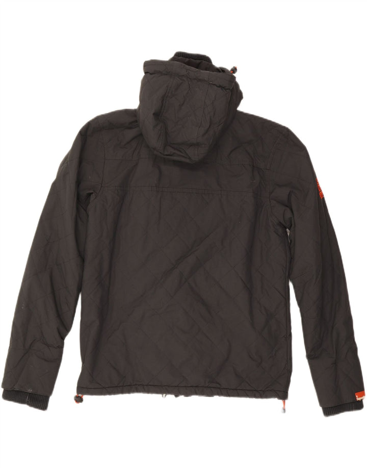 Jachetă de vânt cu glugă Superdry pentru bărbați UK 40, mare, gri din nailon