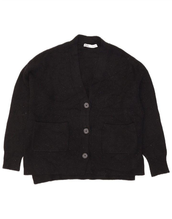 Pulover cardigan supradimensionat pentru femei Zara UK 14 Medium Negru