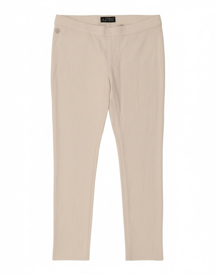 Pantaloni casual slim pentru femei Armani L30 L26 Viscoză albă