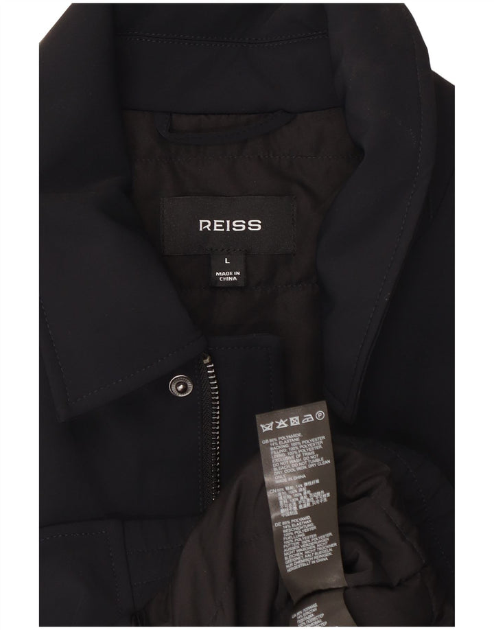 Reiss Bomber Jacket pentru bărbați UK 40, mare, negru, poliester