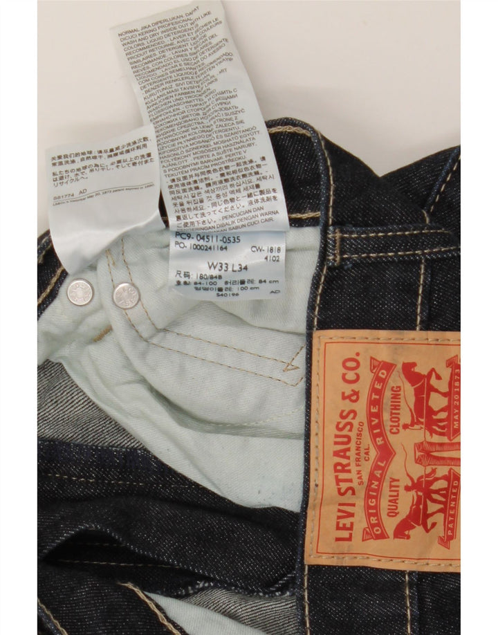 Blugi pentru bărbați Levi's 511 Slim W33 L34 Bumbac bleumarin