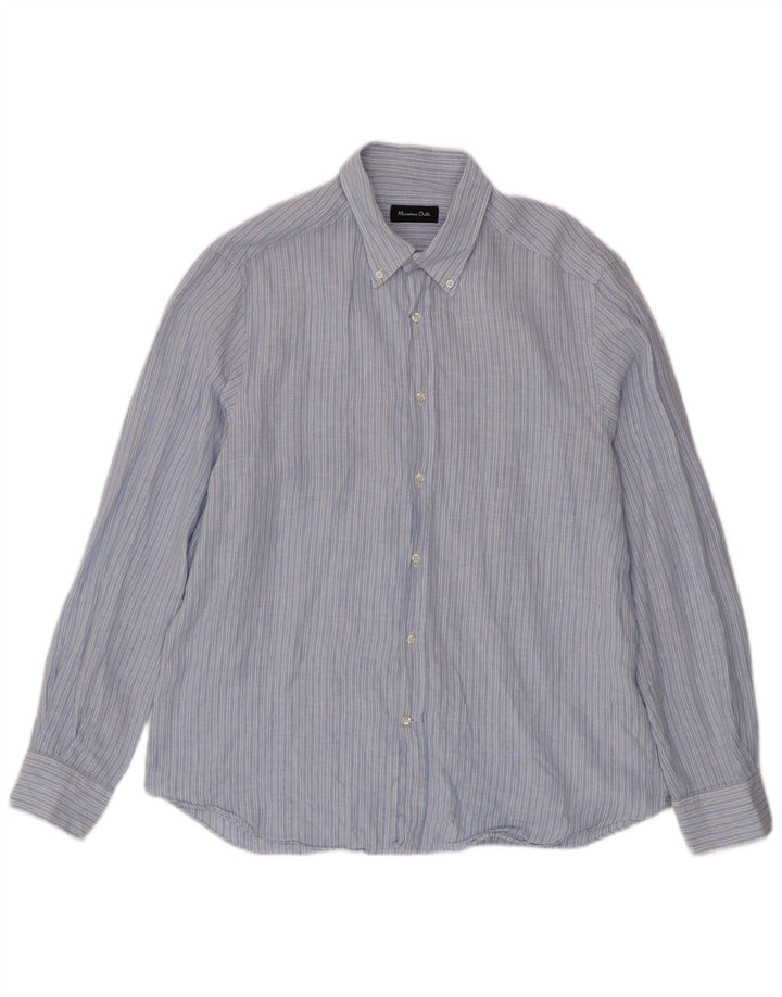 Cămașă Massimo Dutti pentru bărbați XL Blue Pinstripe