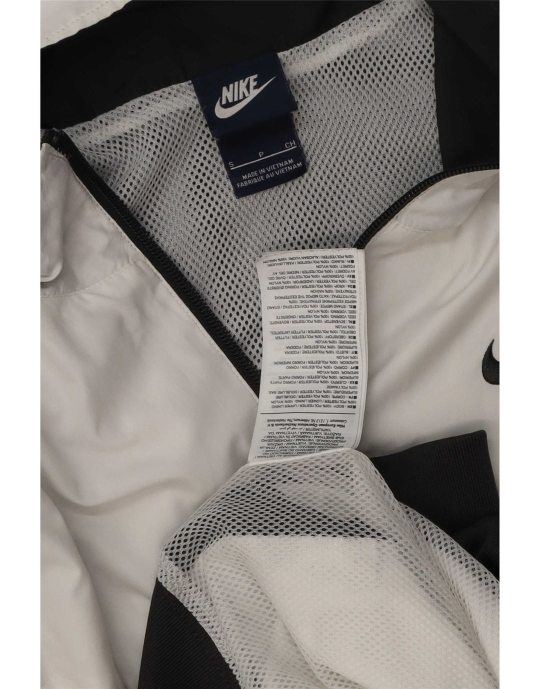 Jachetă de top pentru trening pentru bărbați Nike Mic, alb, poliester bloc de culoare
