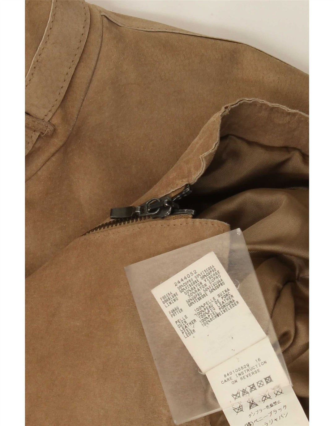 Jachetă de piele de căprioară pentru femei Penny Black UK 12 Medium Beige Piele