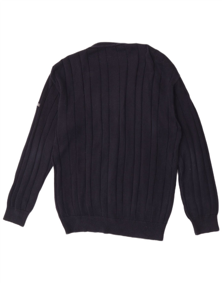 Pulover cardigan pentru bărbați Sergio Tacchini, bumbac bleumarin mediu