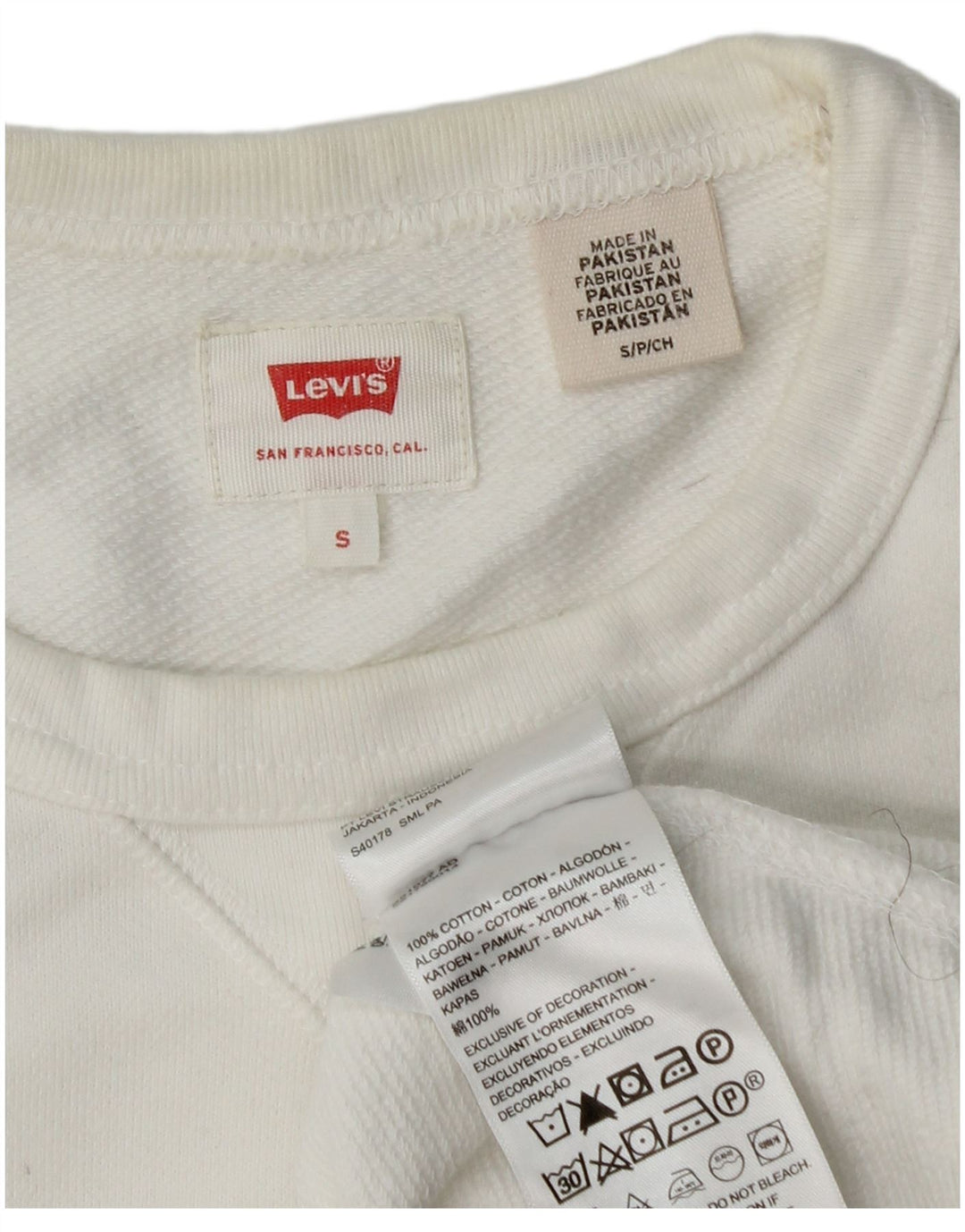 Pulover pentru bărbați Levi's Pulover mic, alb, bumbac