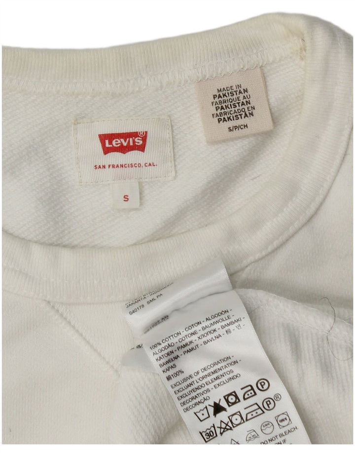 Pulover pentru bărbați Levi's Pulover mic, alb, bumbac