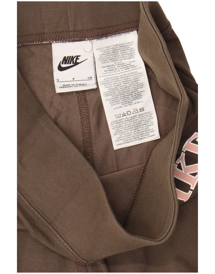 Leggings grafic NIKE pentru femei UK 10, bumbac gri mic