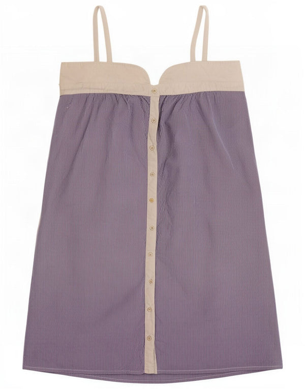 Mini rochie de soare pentru femei Zara UK 14, mare, albastru, bumbac cu dungi
