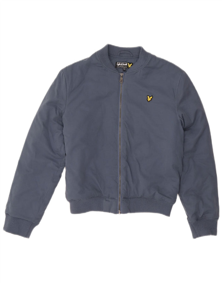 Jachetă bomber pentru băieți LYLE & SCOTT 12-13 ani poliester albastru