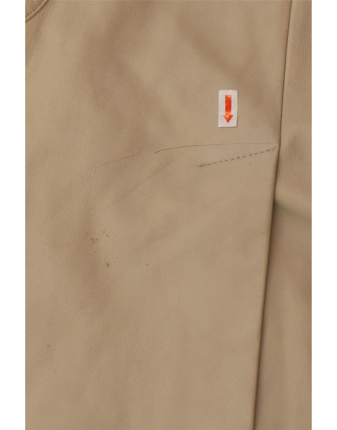 Palton de piele pentru femei OLLY & CO UK 10 Mic din piele bej