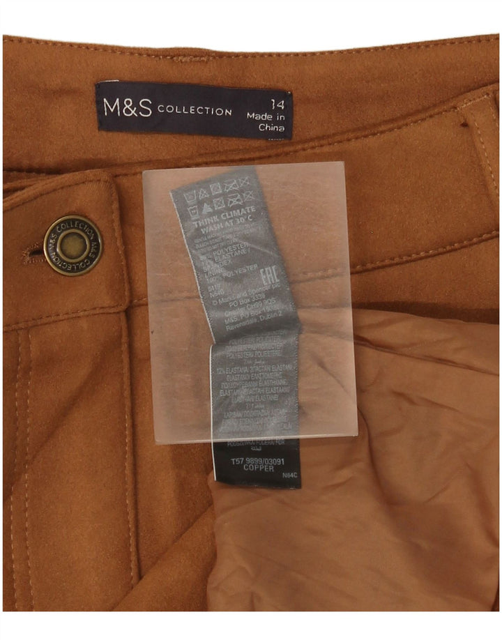 Fusta mini pentru femei Marks & Spencer UK 14 mare W34 poliester bej